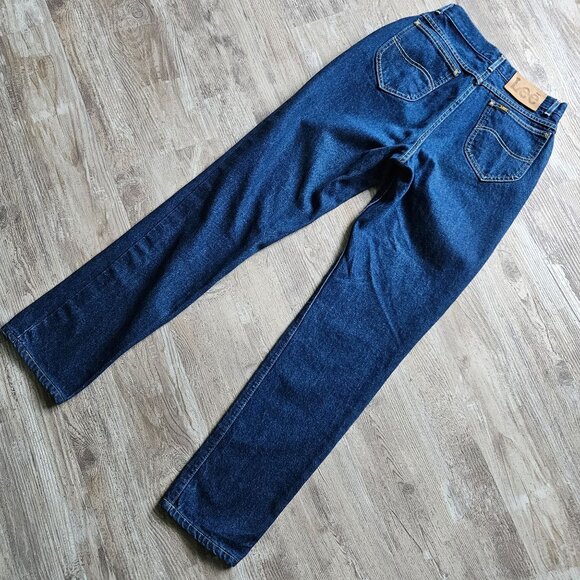 Vintage Lee Womens High-Waisted Blue Denim Jeans Size 11 Union Made In USA - Picture 14 of 16